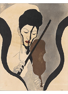 Impression of a Violinist by Koshiro Onchi